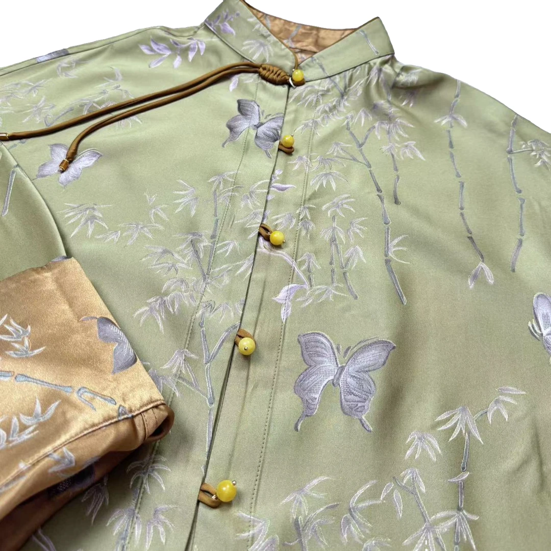 雅姿锦 [断码秋香] 新中式桑蚕丝提花时尚外套651356-1