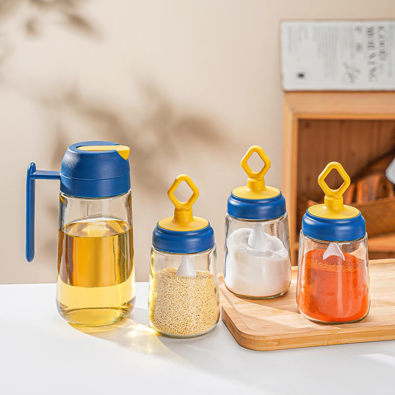 【斯威迩出品】家用精致厨房自动开合防漏油壶调味瓶油盐酱醋调味罐