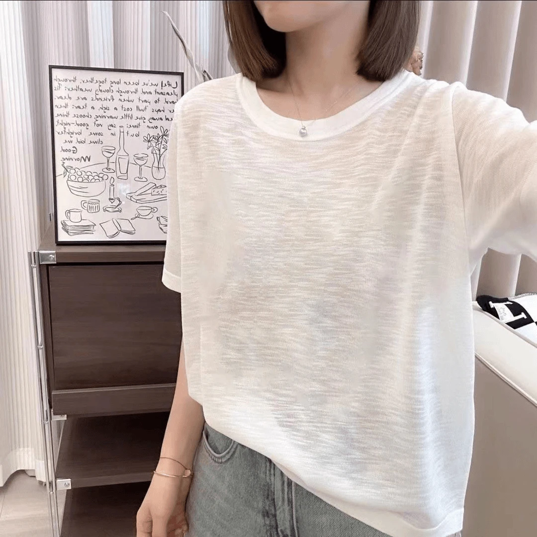 纯棉大码短袖T恤透气韩版圆领宽松显瘦潮流外穿纯色胖mm上衣女ins