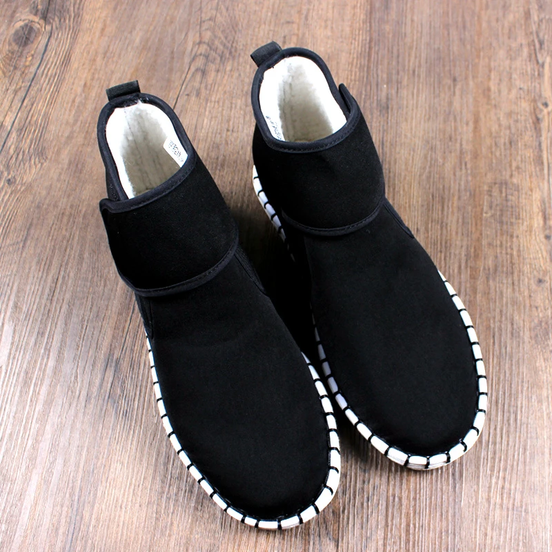 高帮棉鞋男冬季加绒保暖手工千层底东北加厚老北京布鞋二棉雪地靴