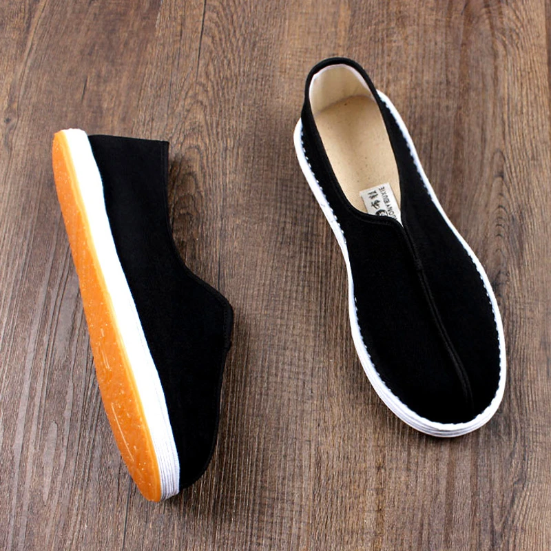 新款老北京布鞋男款手工千层底中式透气高端软底耐磨牛筋底一脚蹬