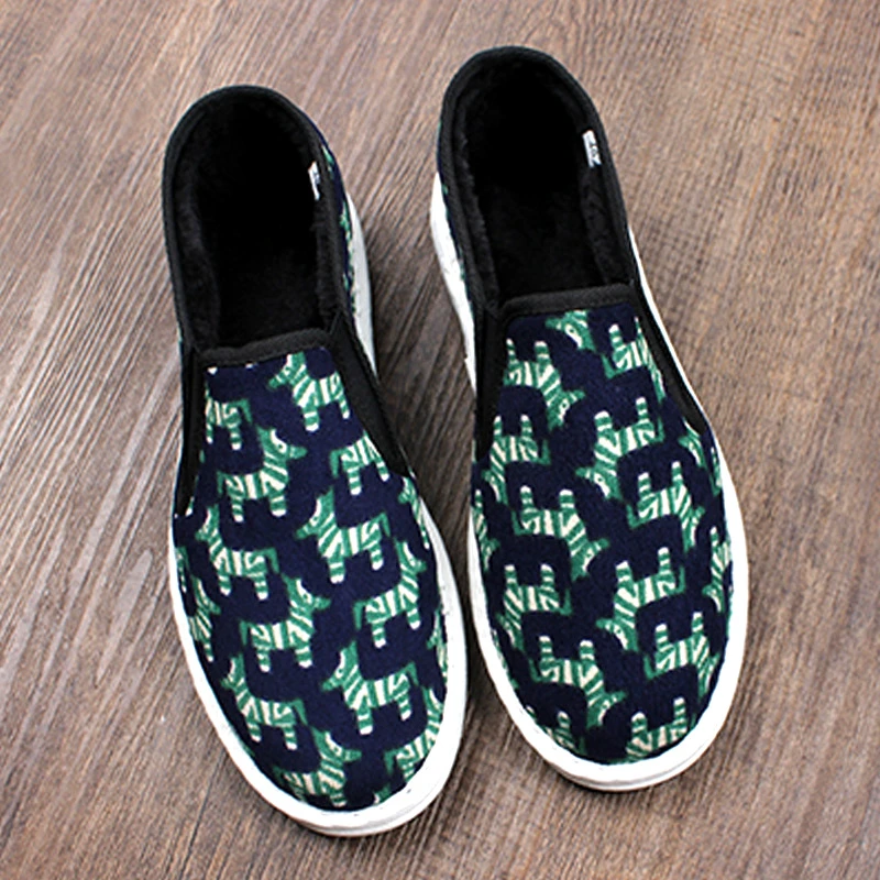 秋冬新款加绒保暖老北京棉鞋男高档软底加厚手工灯芯绒布鞋二棉布