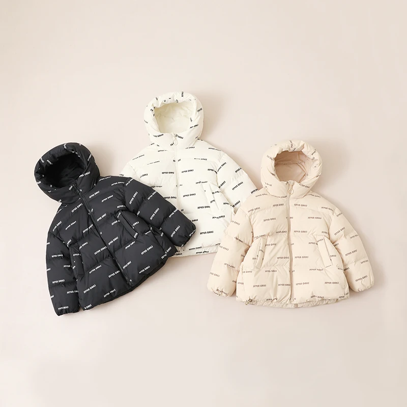 儿童羽绒服宽松韩版90绒女童羽绒服小中大童装亲子外套23091