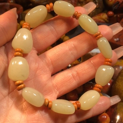 玛瑙/玉髓手链未镶嵌藏*