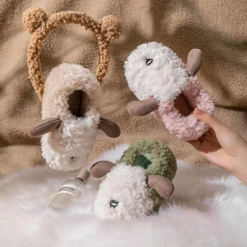 儿童棉拖鞋冬男童女童居家防滑小孩棉拖保暖卡通宝宝毛绒包跟棉鞋