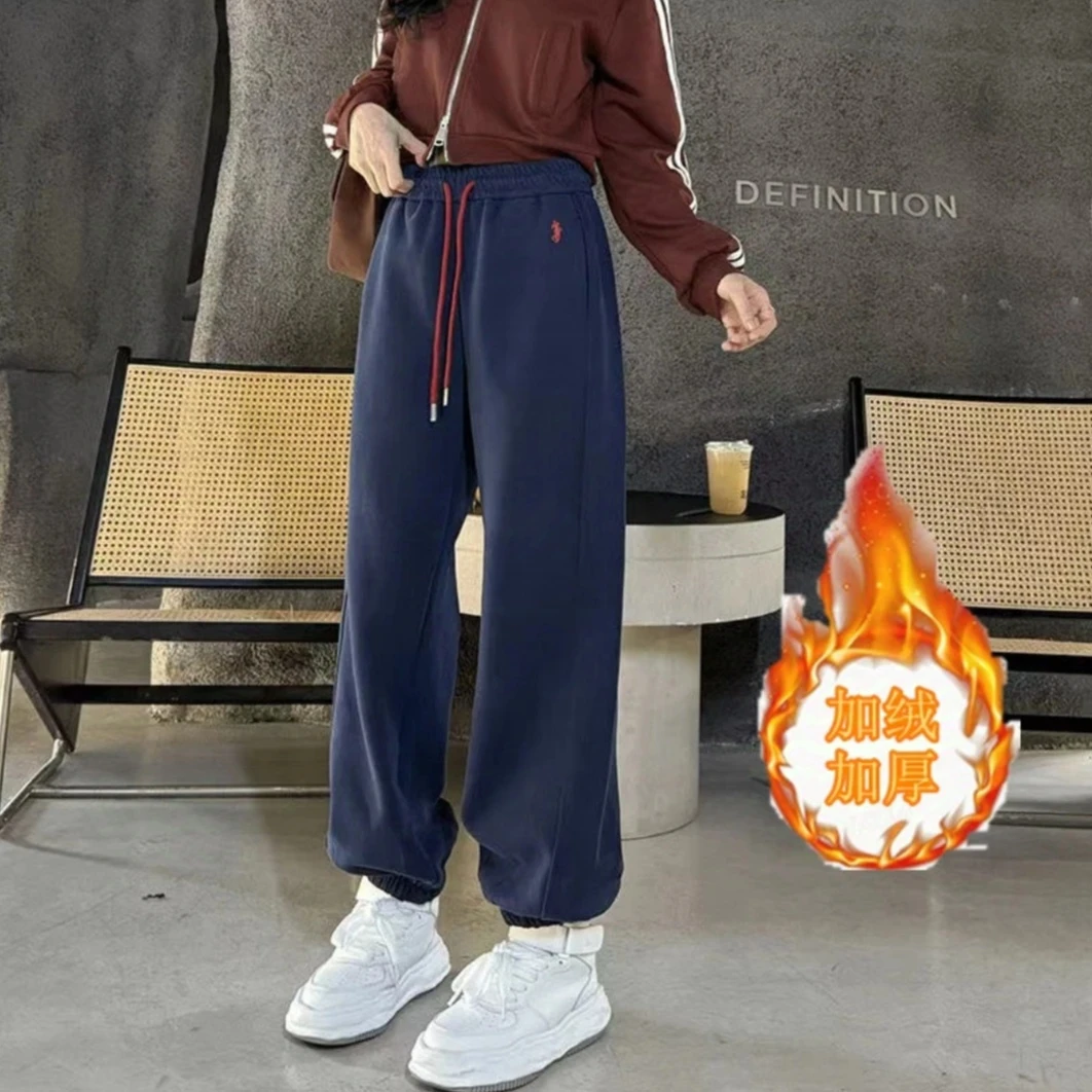 Hordi服饰束脚卫裤休闲显瘦高腰百搭秋冬韩版宽松加绒保暖2412