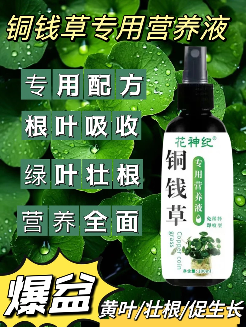 【9.9五瓶】 铜钱草专用营养液水培土培增绿促长防枯萎黄叶免稀释肥
