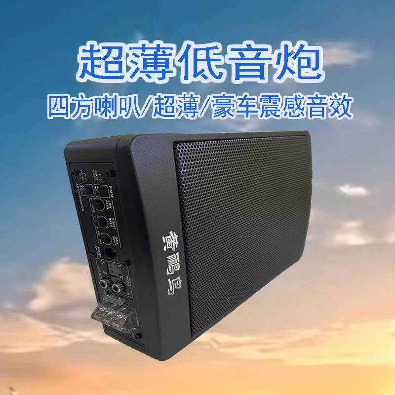 黄鹂鸟8寸12V小车专用超薄铝合金小钢炮重低音炮音响专业音箱通用