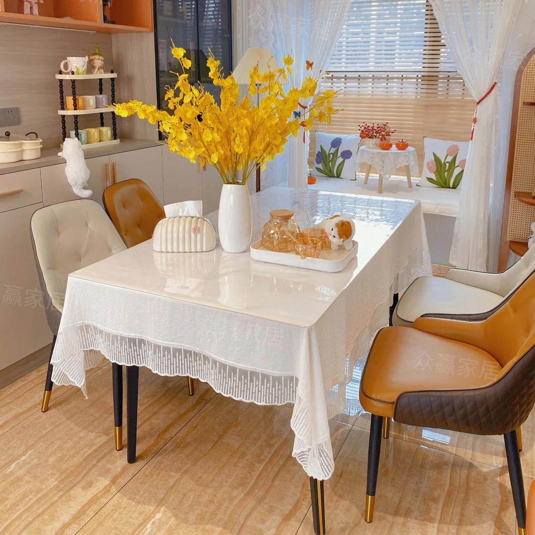 法式桌布茶几布长方形桌布家用桌台布花边桌布餐桌客厅桌布
