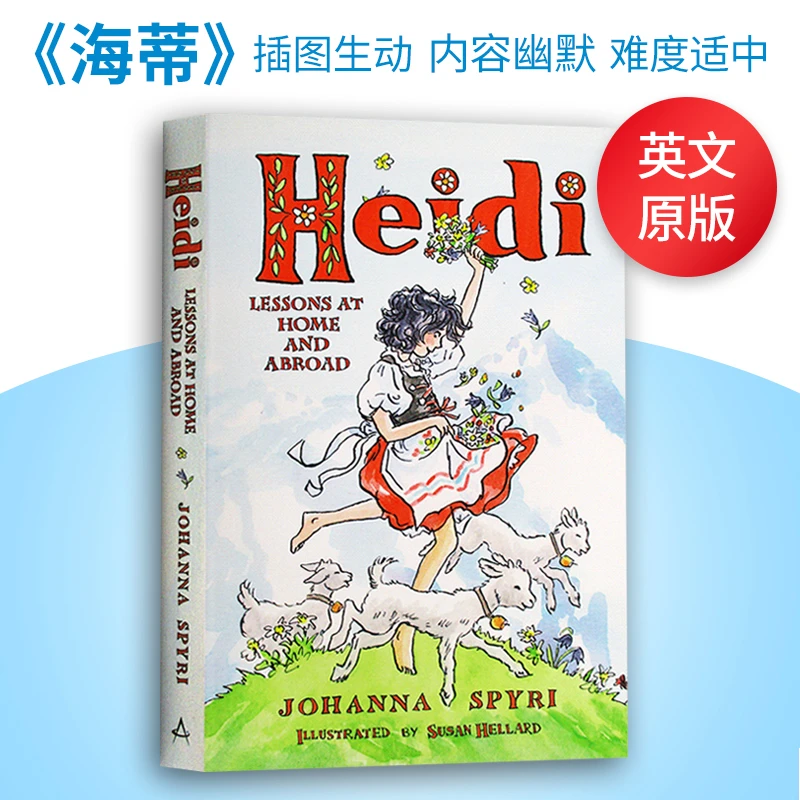 海蒂 英文原版小说 Heidi Lessons at Home and Abroad 儿童文学