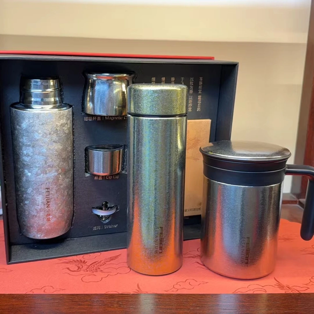 F-FEI剑八马联名款纯钛保温杯焖茶杯带茶隔泡茶杯
