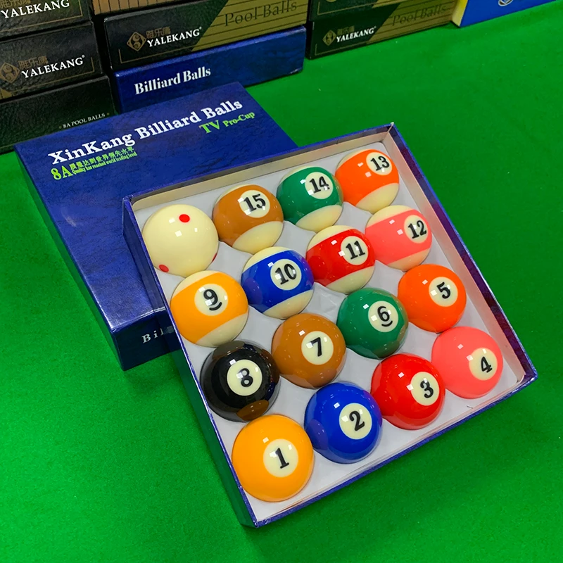 厂家直销8A新康台球子中式台球水晶球子台球美式台球球子台球用品