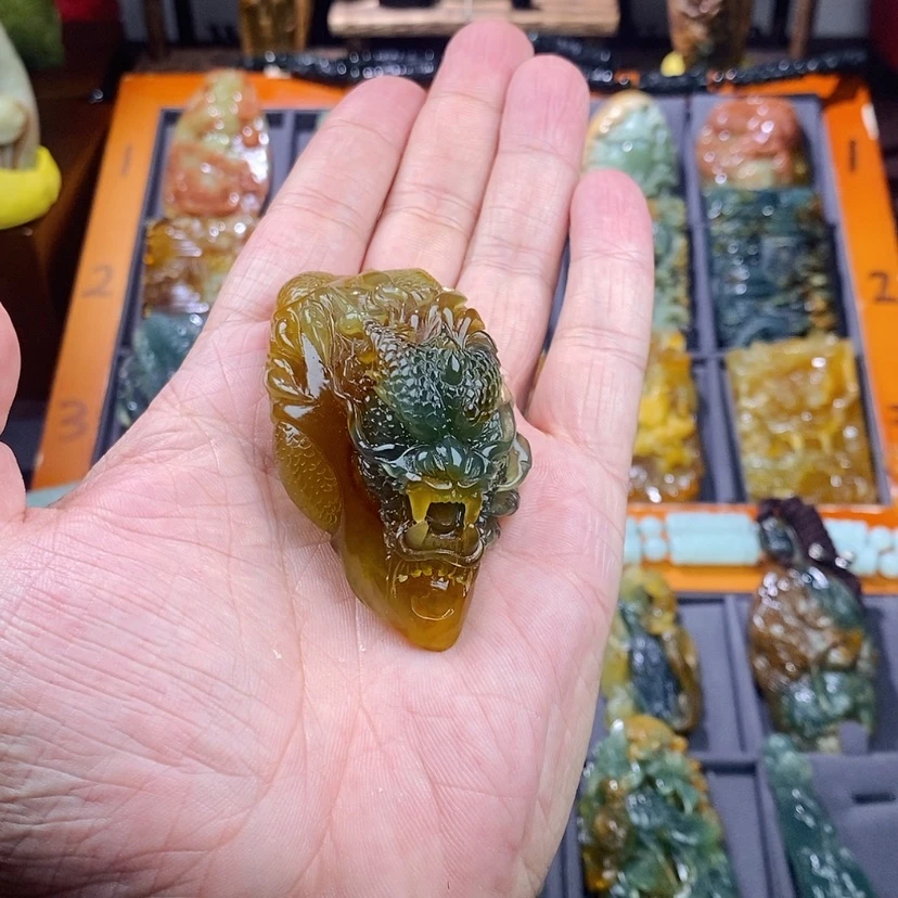 【闪购商品】岫玉手把件未镶嵌来*看
