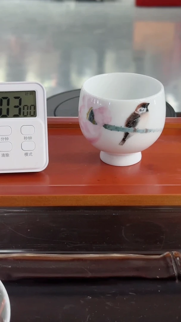 【闪购商品】希灵窑小鸟主人杯叶军老师作品