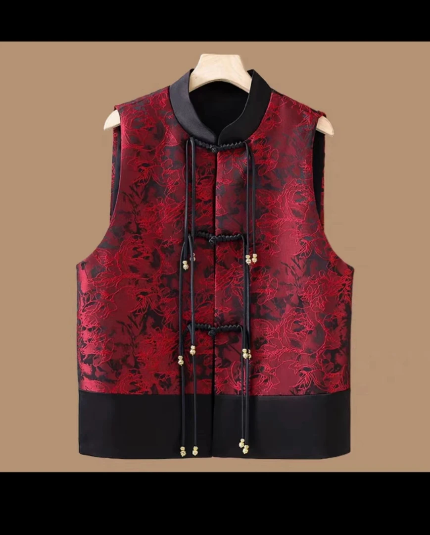 2025年春季新款中国风女士新中式马甲外套