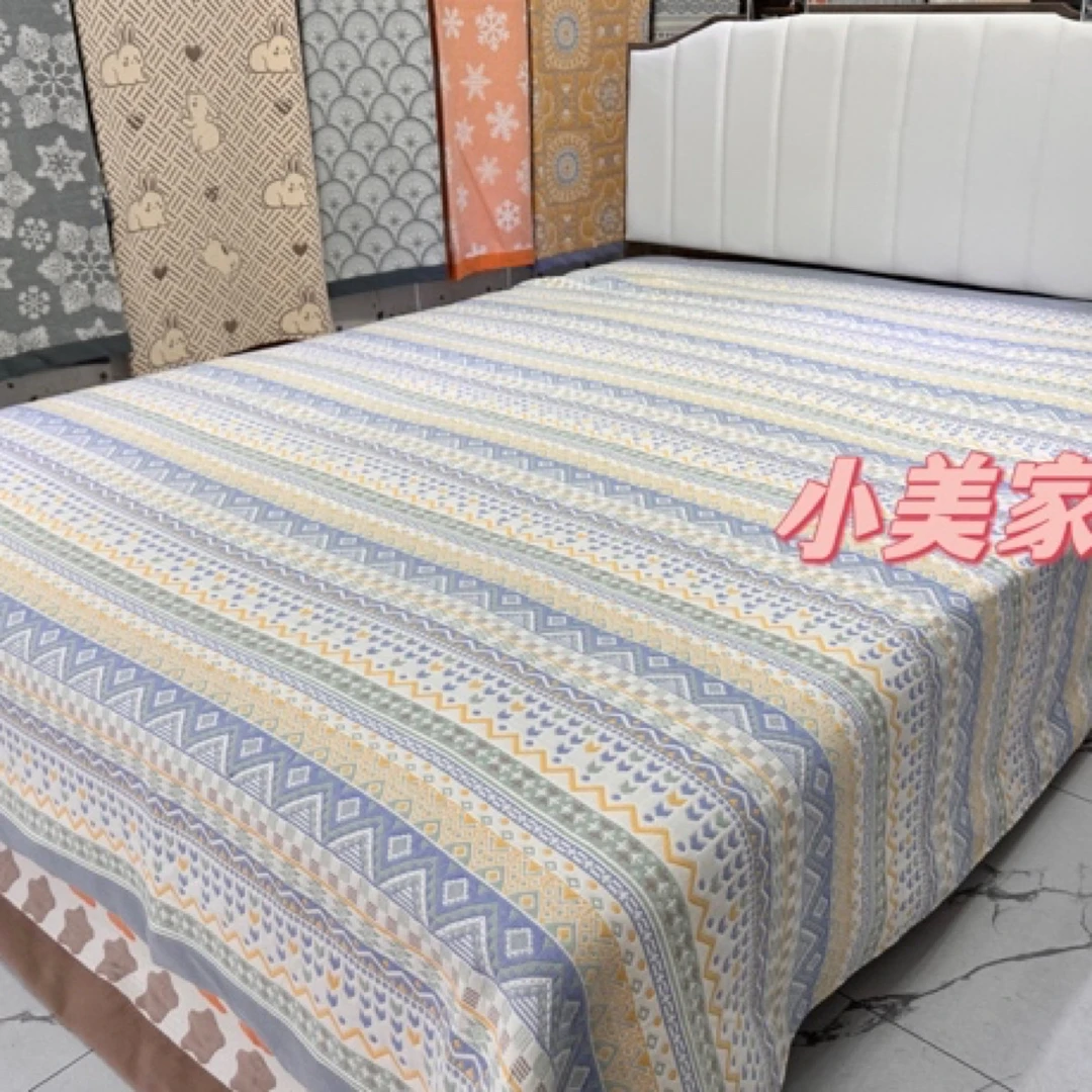 爆款【240×250】『宽边』六层百分百A类纯棉纱布软凉席透气吸汗