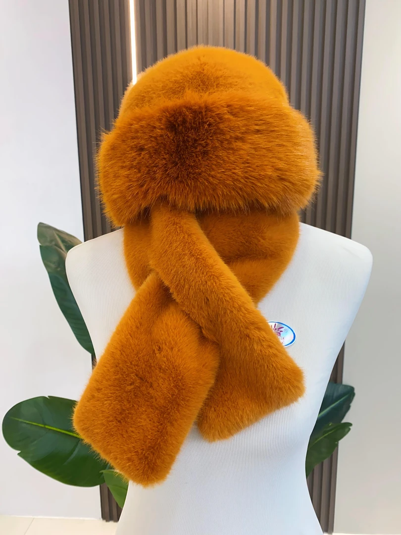 冬天御寒保暖蒙古帽渔夫百搭女士加厚保暖冬季必备毛皮草防寒围脖
