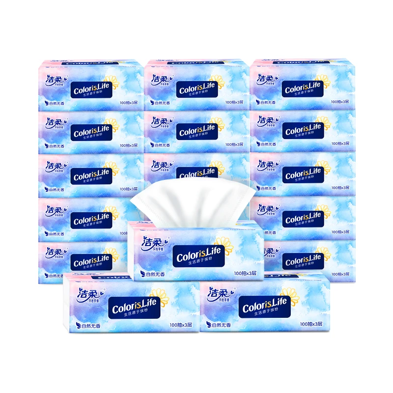 【粉丝福利】新疆包邮-洁柔加厚面巾纸无香抽纸柔韧亲肤无香柔软