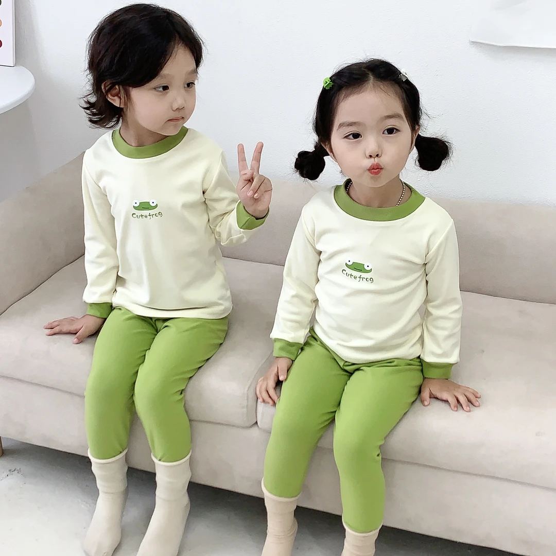 【粉丝福利】儿童保暖内衣套装男童女童高领秋衣秋裤宝宝家居服睡衣