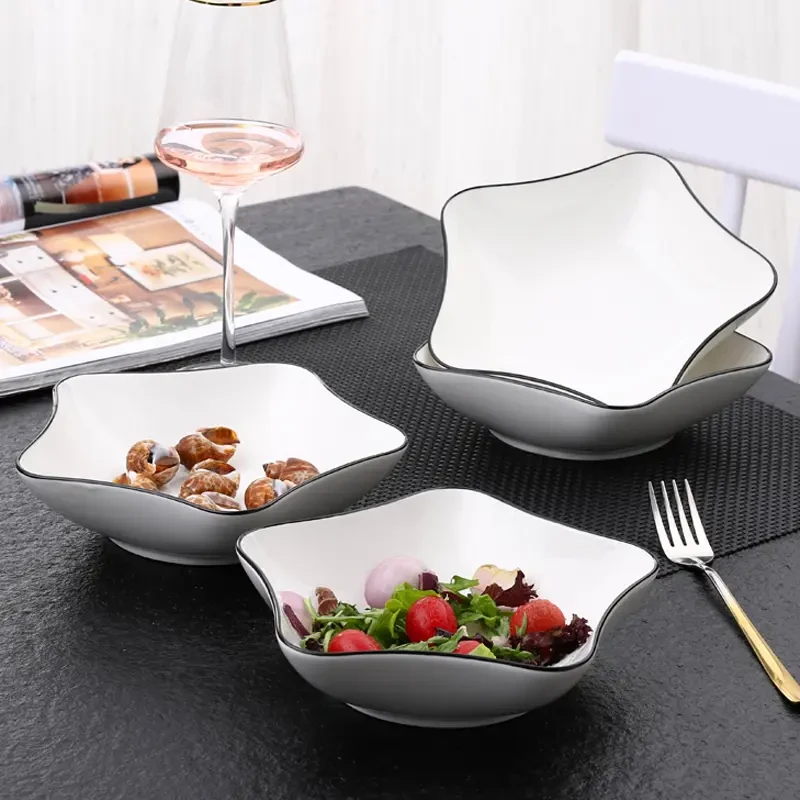 陶瓷盘子菜盘家用碟子餐盘创意水果盘方形点心盘心形盘早餐盘