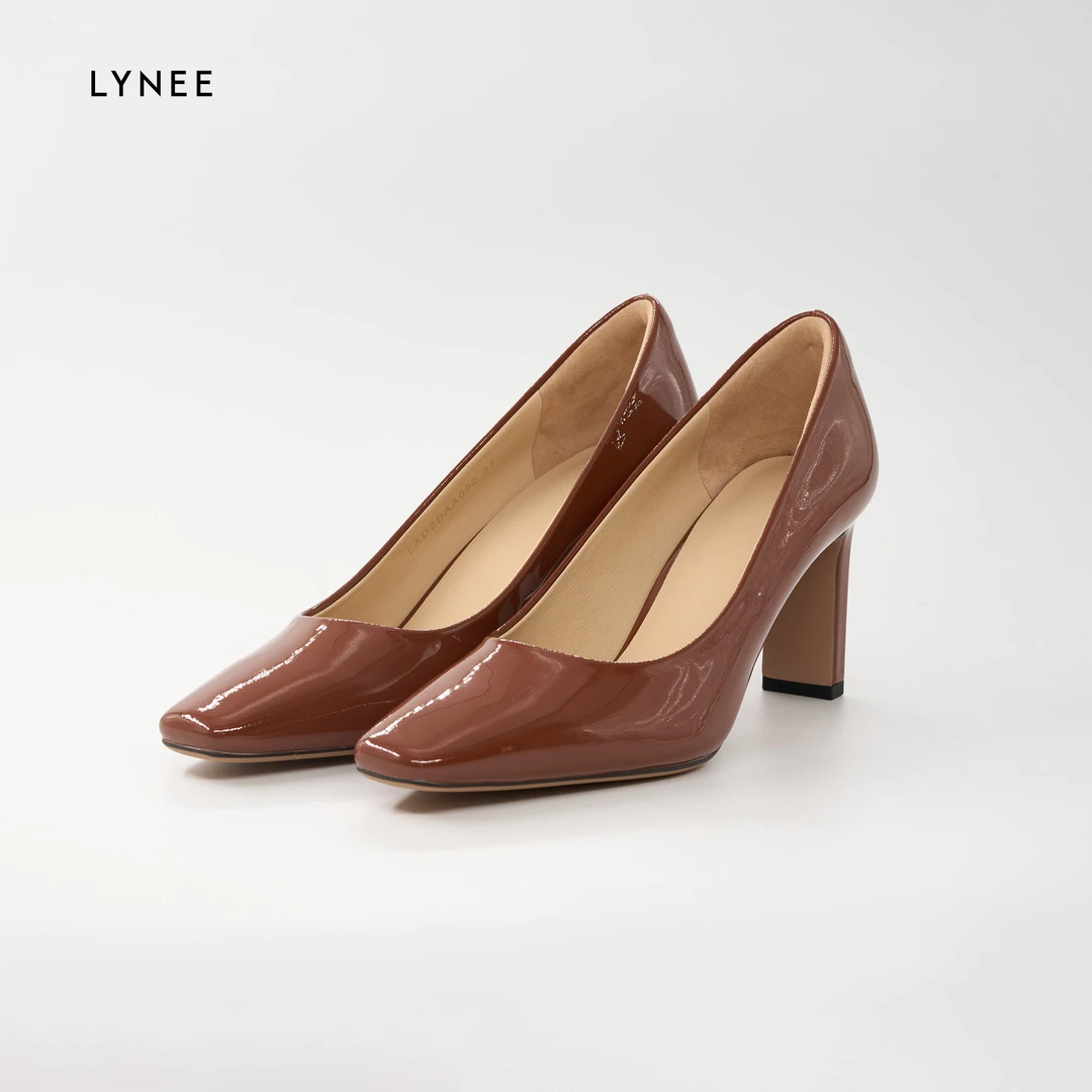 LYNEE 高跟鞋细跟舒适漆皮粗跟高跟鞋LAD2DAA002