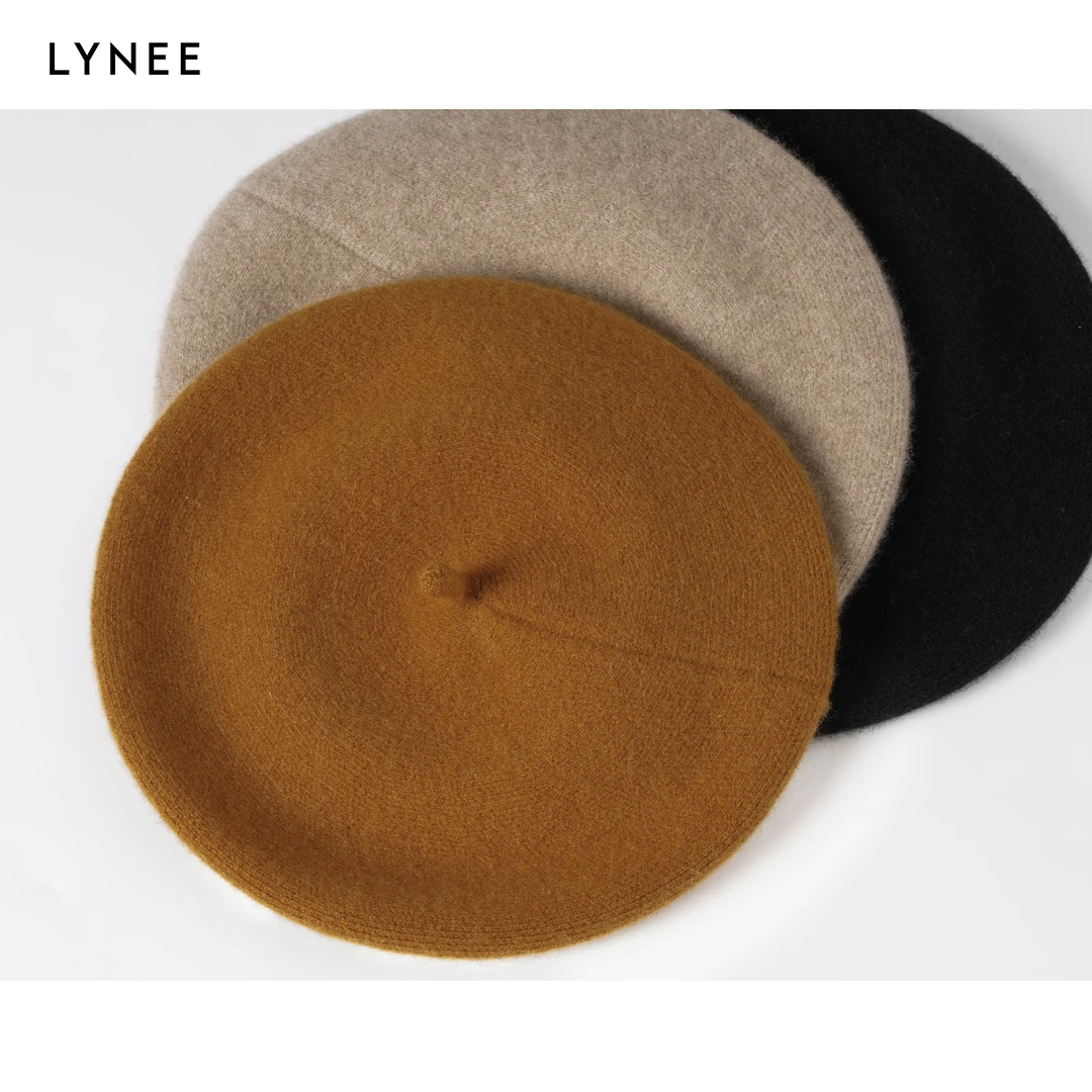 LYNEE 羊绒贝雷帽秋冬时尚百搭  LAD2EAA016
