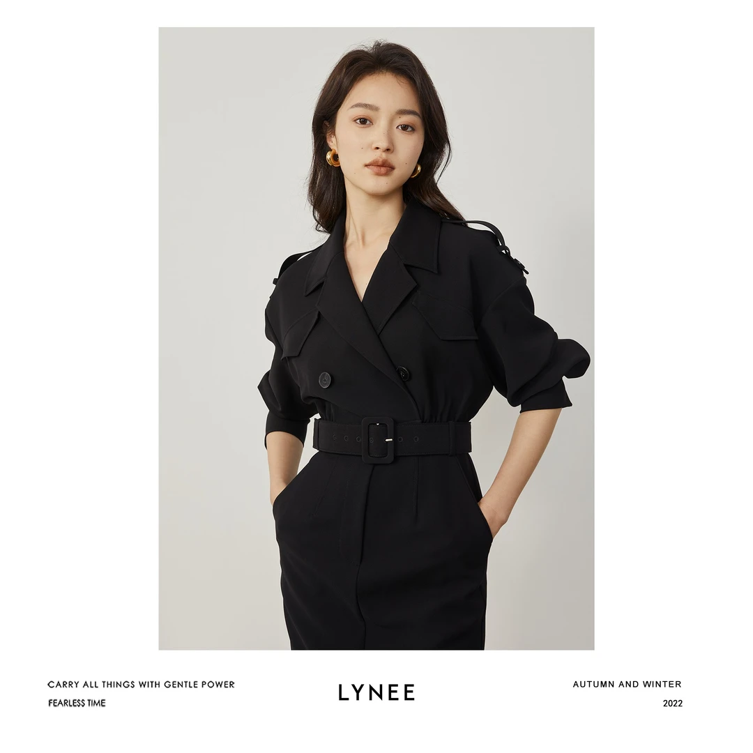 LYNEE 【玫瑰故事关芝芝同款】复古休闲收腰工装女LGD2DSW017