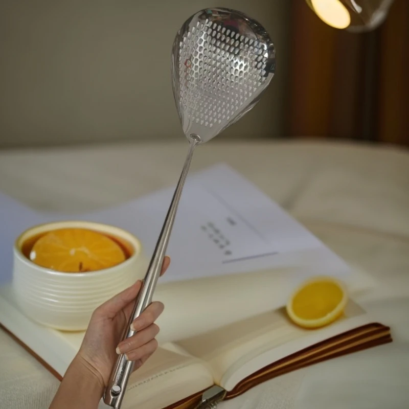 (品质高货)亮光50cm加长18/10大漏勺