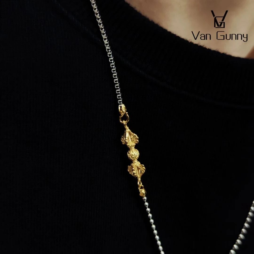 坠链均925银 【金刚杵】银项链个性小众时尚项链XL7121