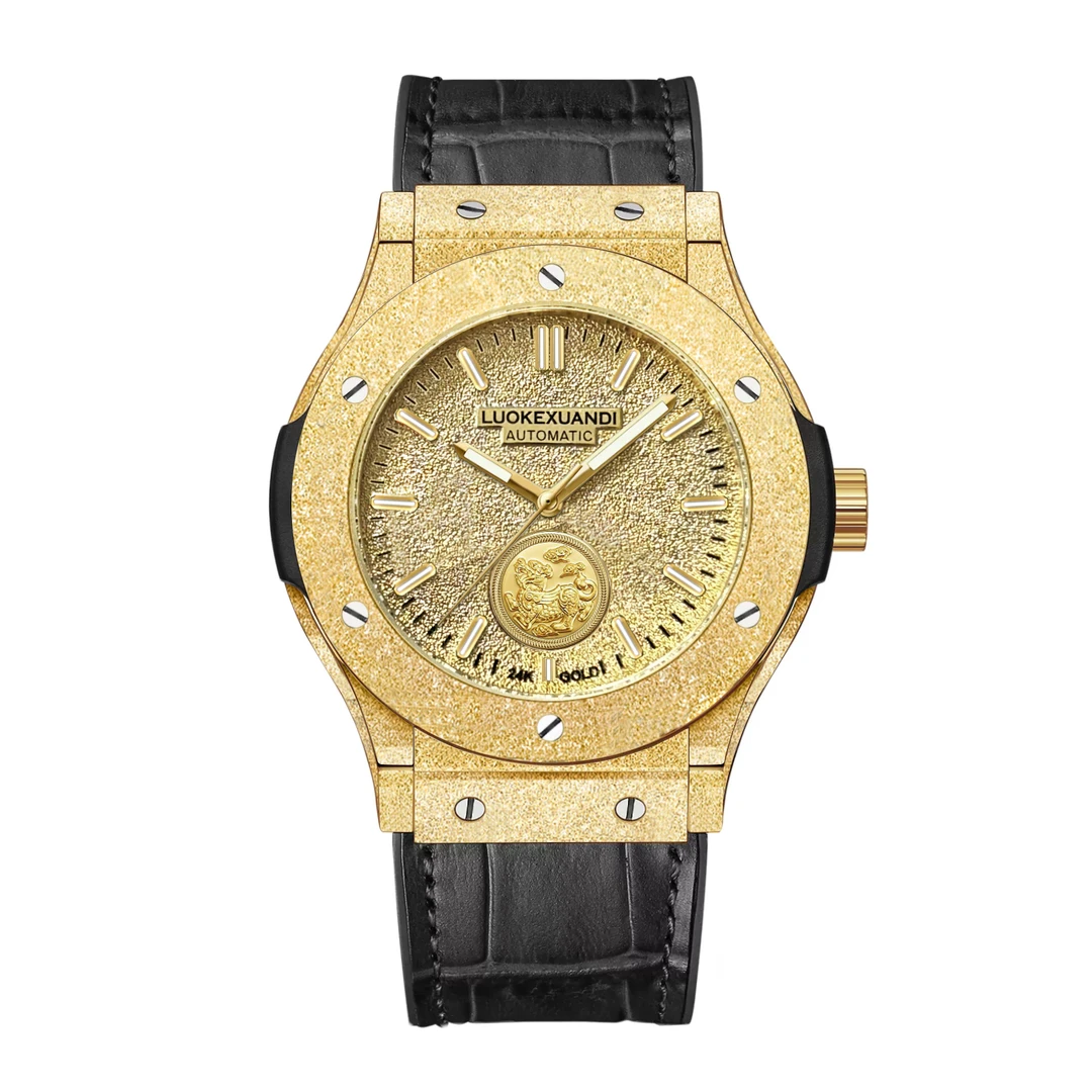 【御尊地产】罗克轩迪/ LK【金麒麟】 浮雕镶嵌 蝴蝶扣 自动机械表