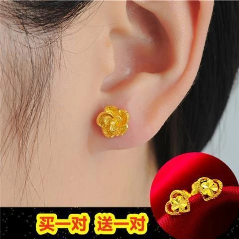 铜合金耳饰 时尚百搭耳钉女款简约桃心耳环防过敏耳饰品