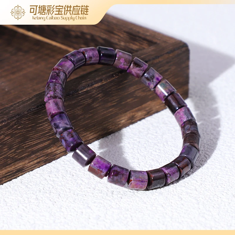 南非舒俱来 欧若风 B+级桃红樱花直切桶珠手串合集150 KTCB-4120