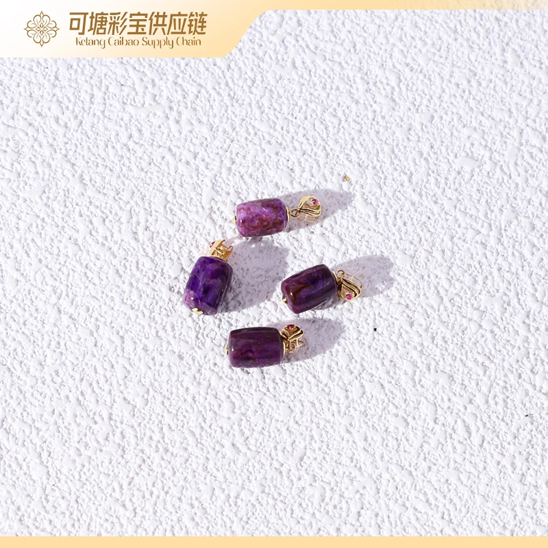 南非舒俱来 欧若风18K金 桃红樱花 舒俱来桶珠吊坠 多样性发一件