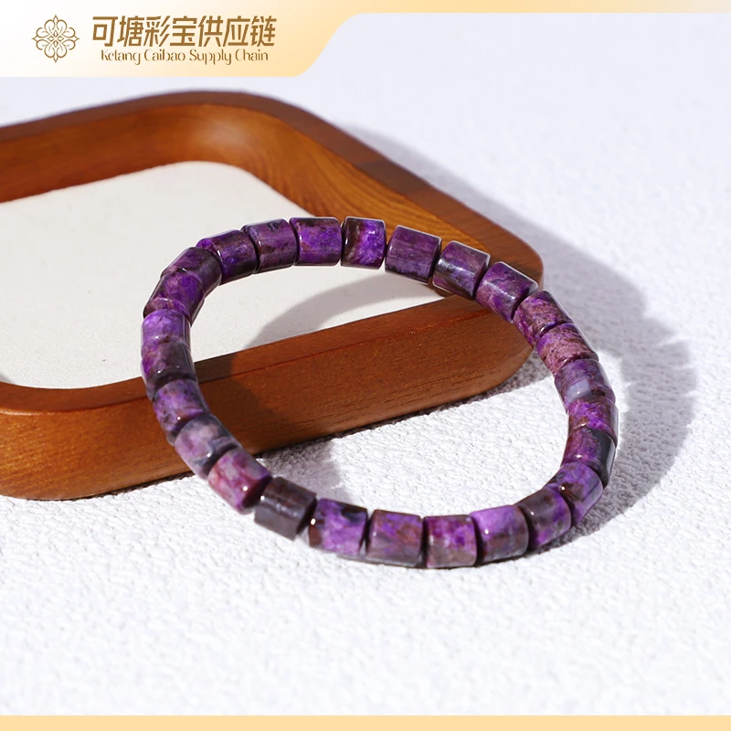 南非舒俱来 欧若风 SS级桃红樱花 直切桶珠手串合集500 KTCB-3127