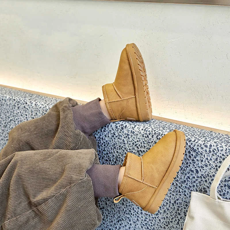 男童雪地靴儿童学步鞋女童棉鞋保暖宝宝鞋