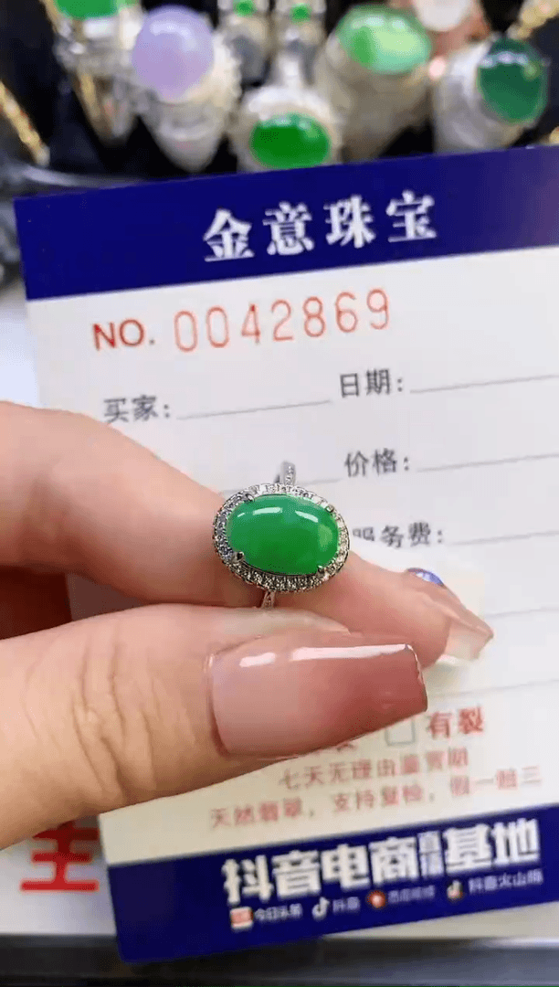 【闪购商品】翡翠珠宝奇石银S925镶嵌/2869