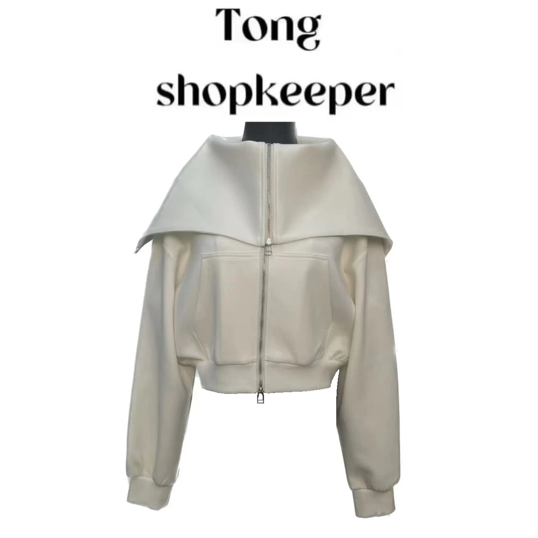 QJ168003 秋季2025休闲百搭款大翻领短款外套设计师气质时尚