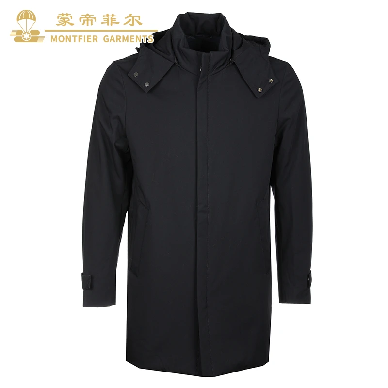 蒙帝菲尔17-069-C男款时尚休闲中长款商务男士男款棉服单导棉服