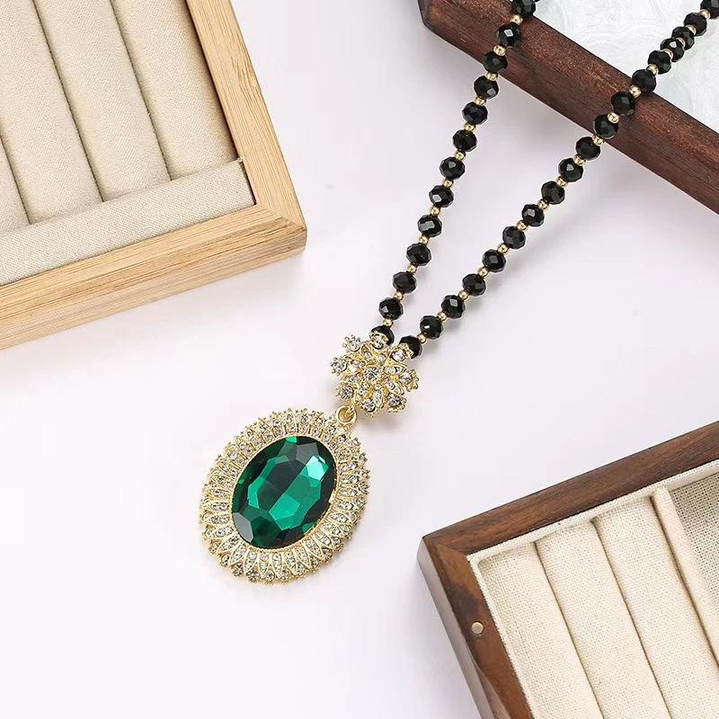 【476】时尚简约水晶项链气质时尚轻奢百搭项链