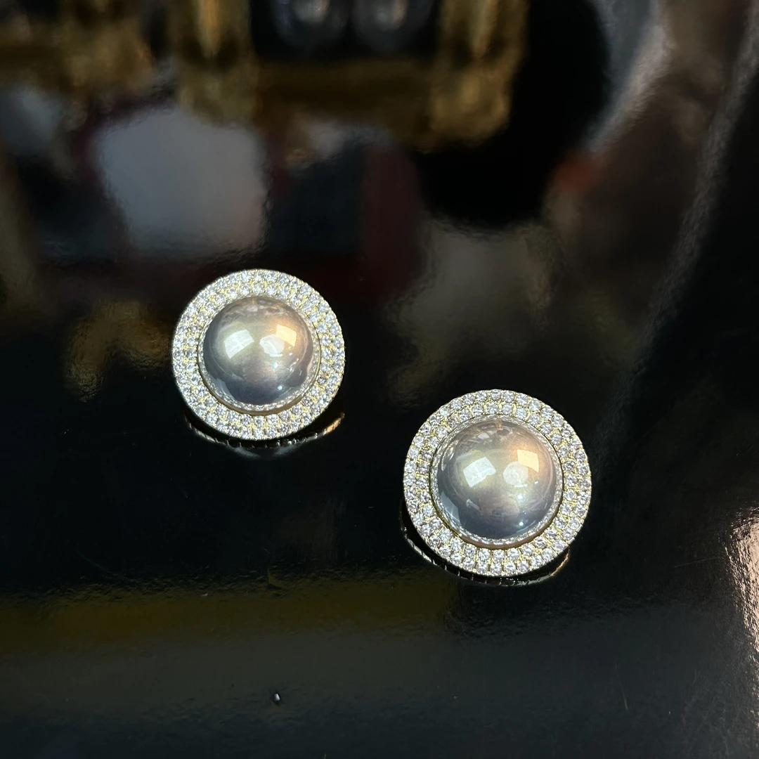 铜合金耳饰 【248】韩国高级感轻奢耳钉女气质复古耳饰冷淡风耳环