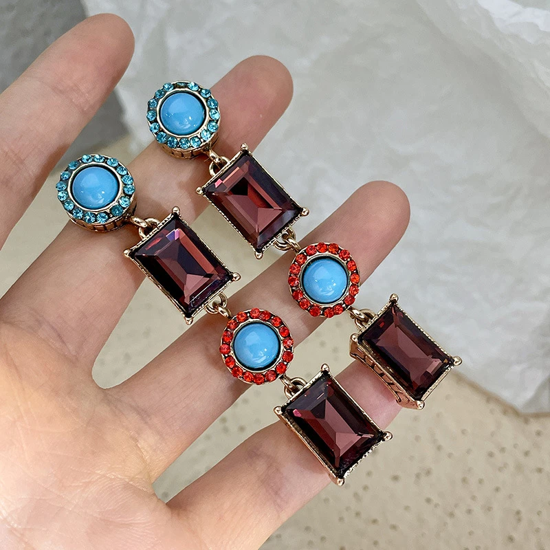 铜合金耳饰 【168】中古风vintage复古夸张耳环民族风百搭耳钉