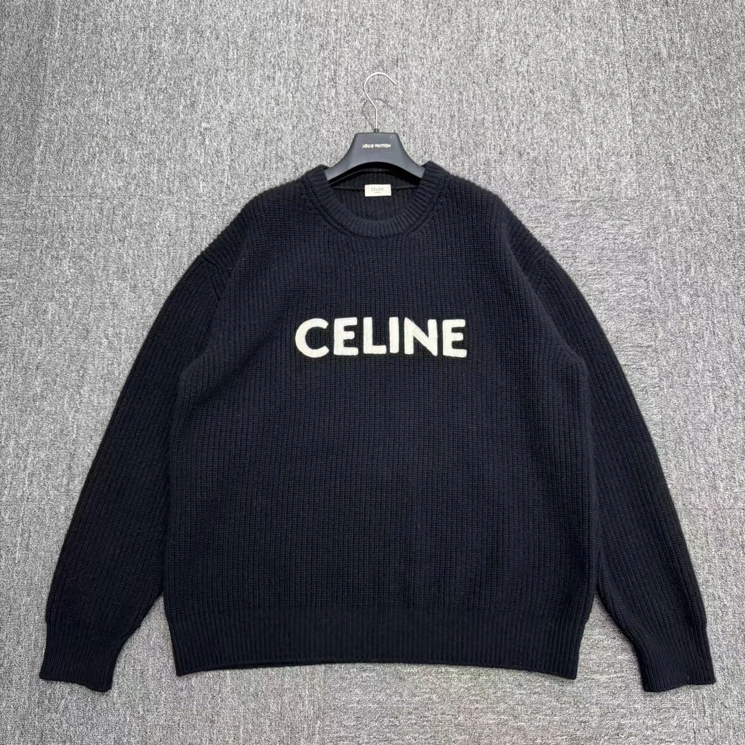 Celine logo针织羊毛衫/11917 /M码/98新 /公价10500