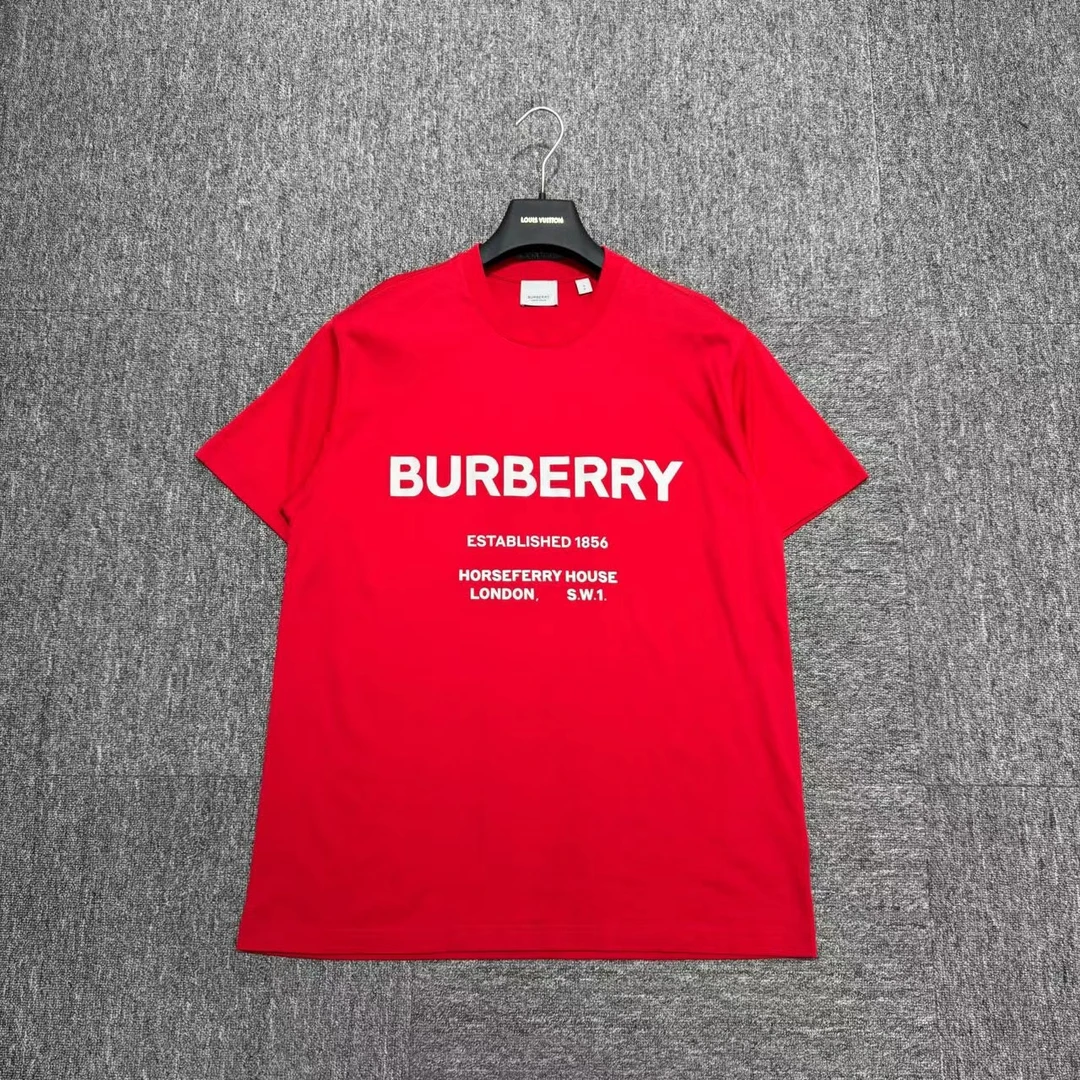 Burberry 红色 标语 短袖/06483/s码/98新 /公价3500