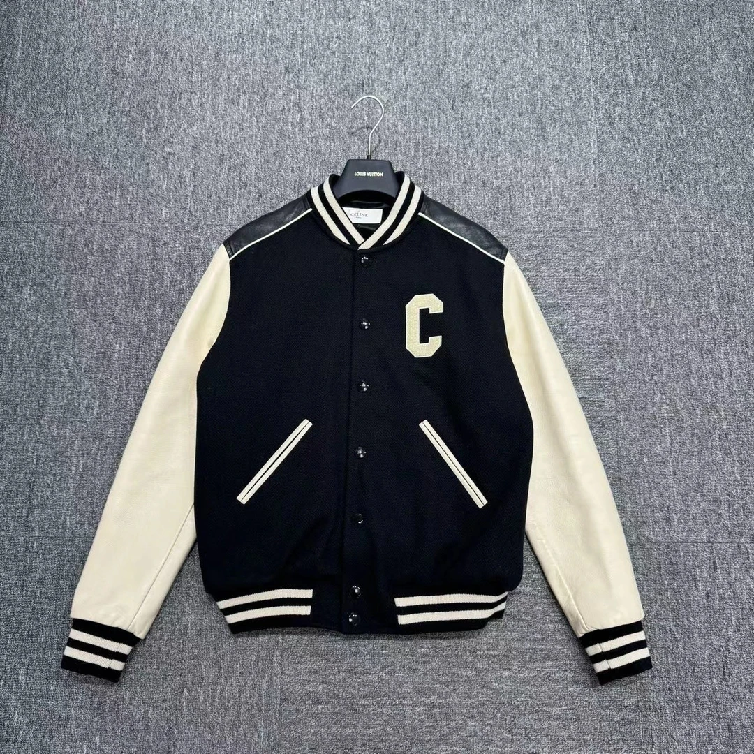 Celine 大C 字母 拼皮 棒球服/06364/48码/98新/公价23000