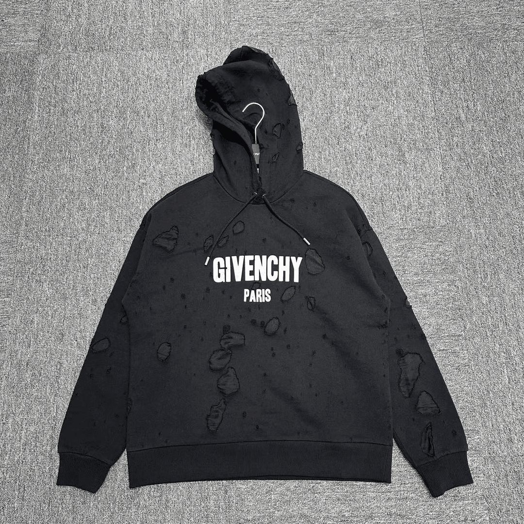 Givenchy 字母印花 破洞帽衫 /05144/s码/98新