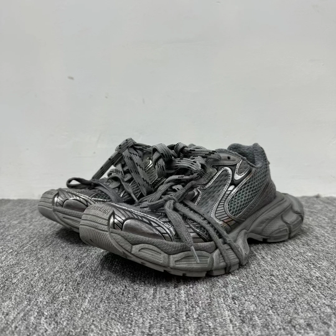 Balenciaga巴黎世家3XL网布系带做旧低帮老爹鞋/10197/39码 /95新