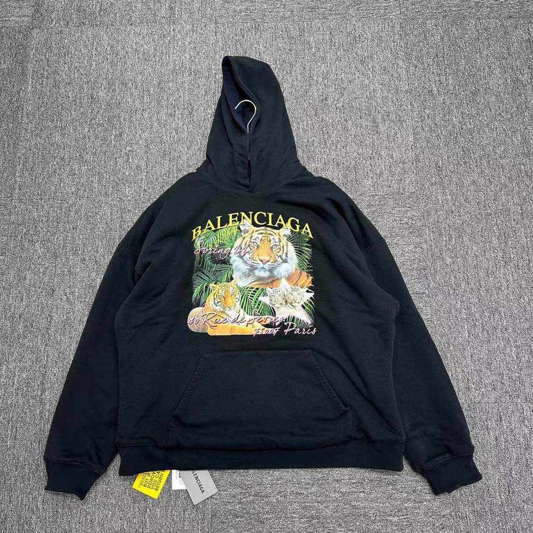 Balenciaga 双面穿 图案帽衫/05596/3码/全新带吊