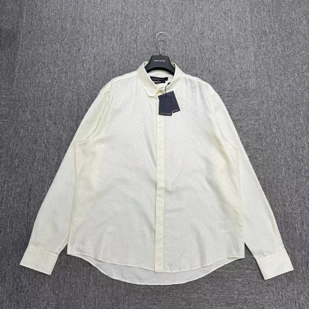 louis vuitton lv 老花满印桑蚕丝衬衫/10674/43码/全新带吊