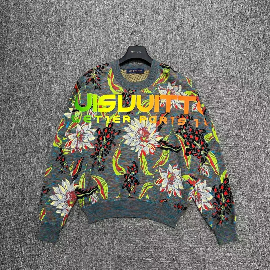 louis vuitton lv 花卉秀款 毛衣/07297/s码/99新/公价10000