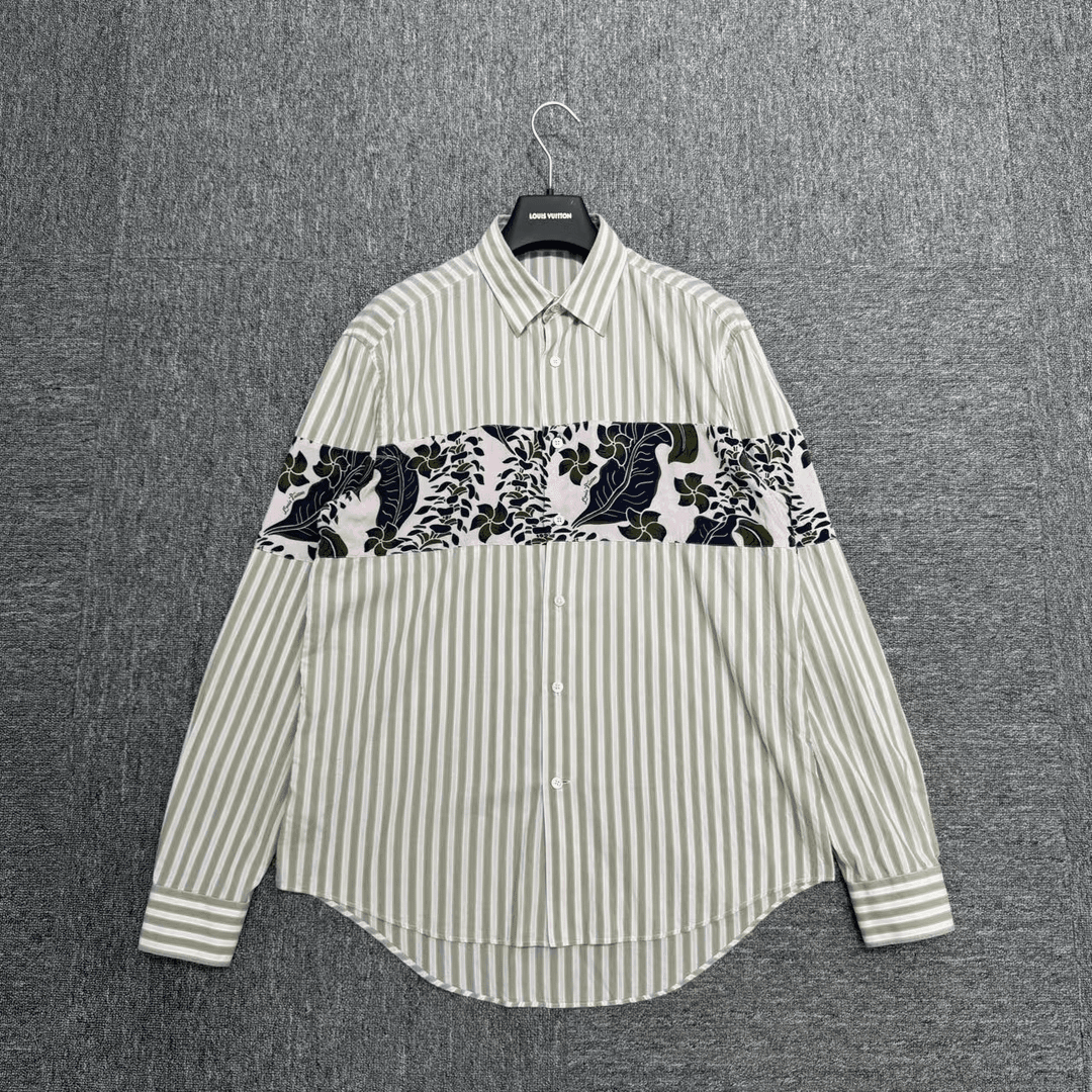 louis vuitton LV 花卉条纹衬衫/09057/M码/98新/